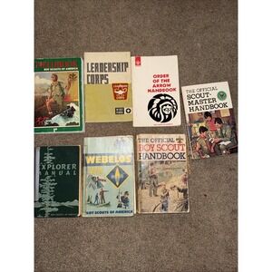 Lot Of Vintage Boy Scout Books, One Signed